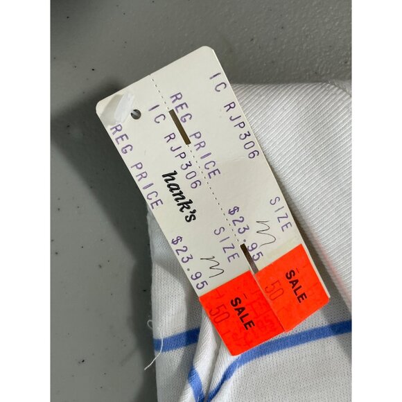 Vintage 90s Lord Isaacs Sleeveless Shirt Sz Medium Striped Floral Deadstock NEW - Picture 6 of 7